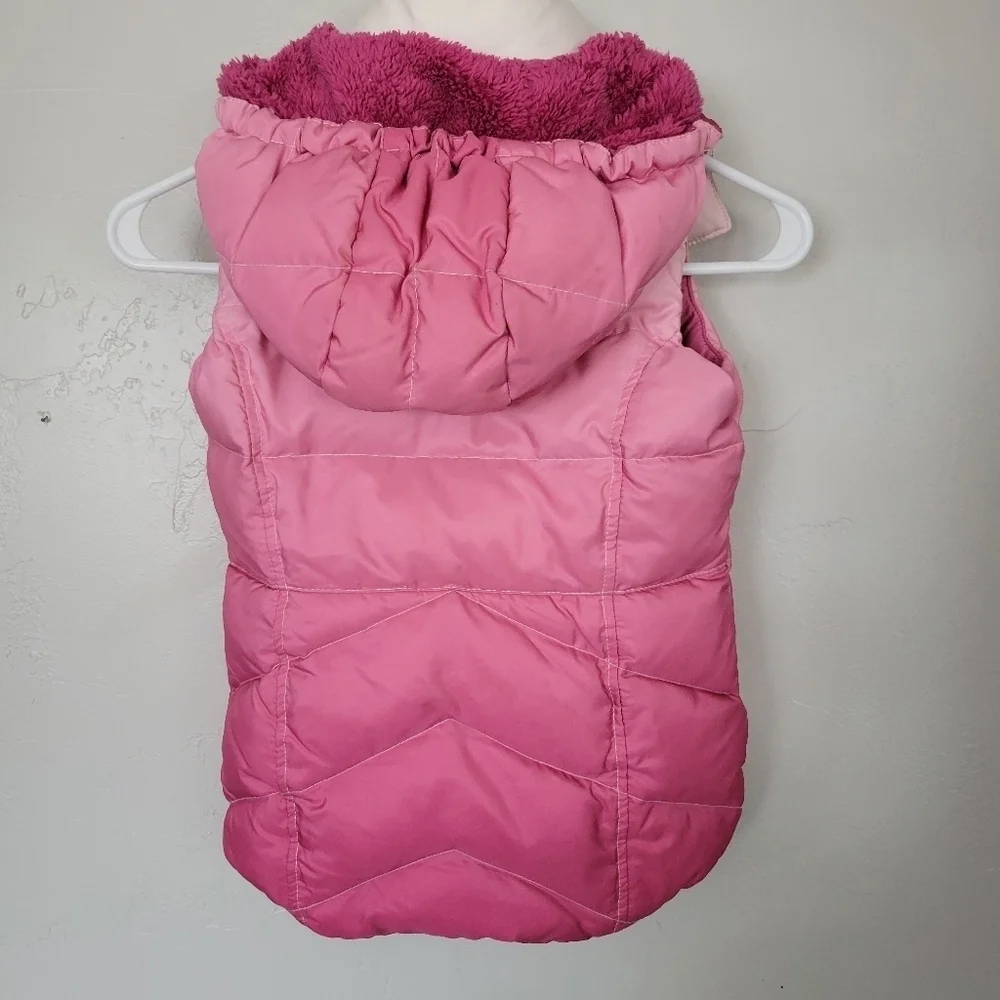 Roper Little Girls Small 6-6X Ombre Pink Vest Quilted Puffer Down Feather Warm